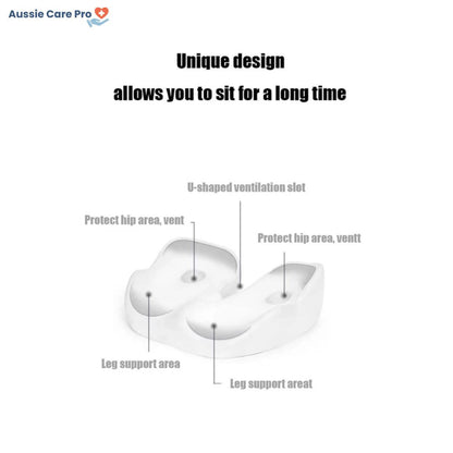 Adjustable Memory Foam Seat Cushion with Ergonomic Sit Bone Support