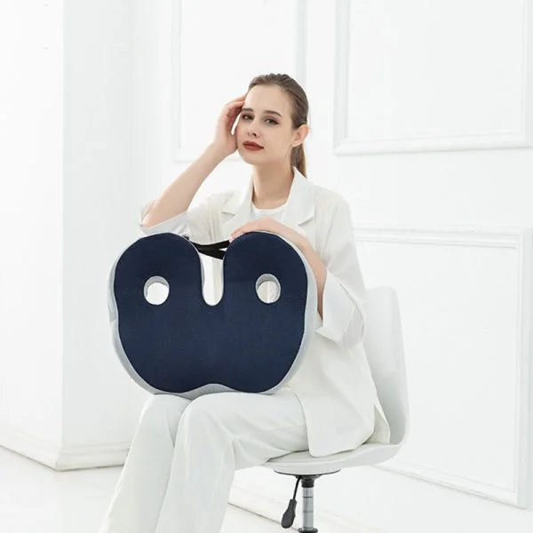 Adjustable Memory Foam Seat Cushion with Ergonomic Sit Bone Support