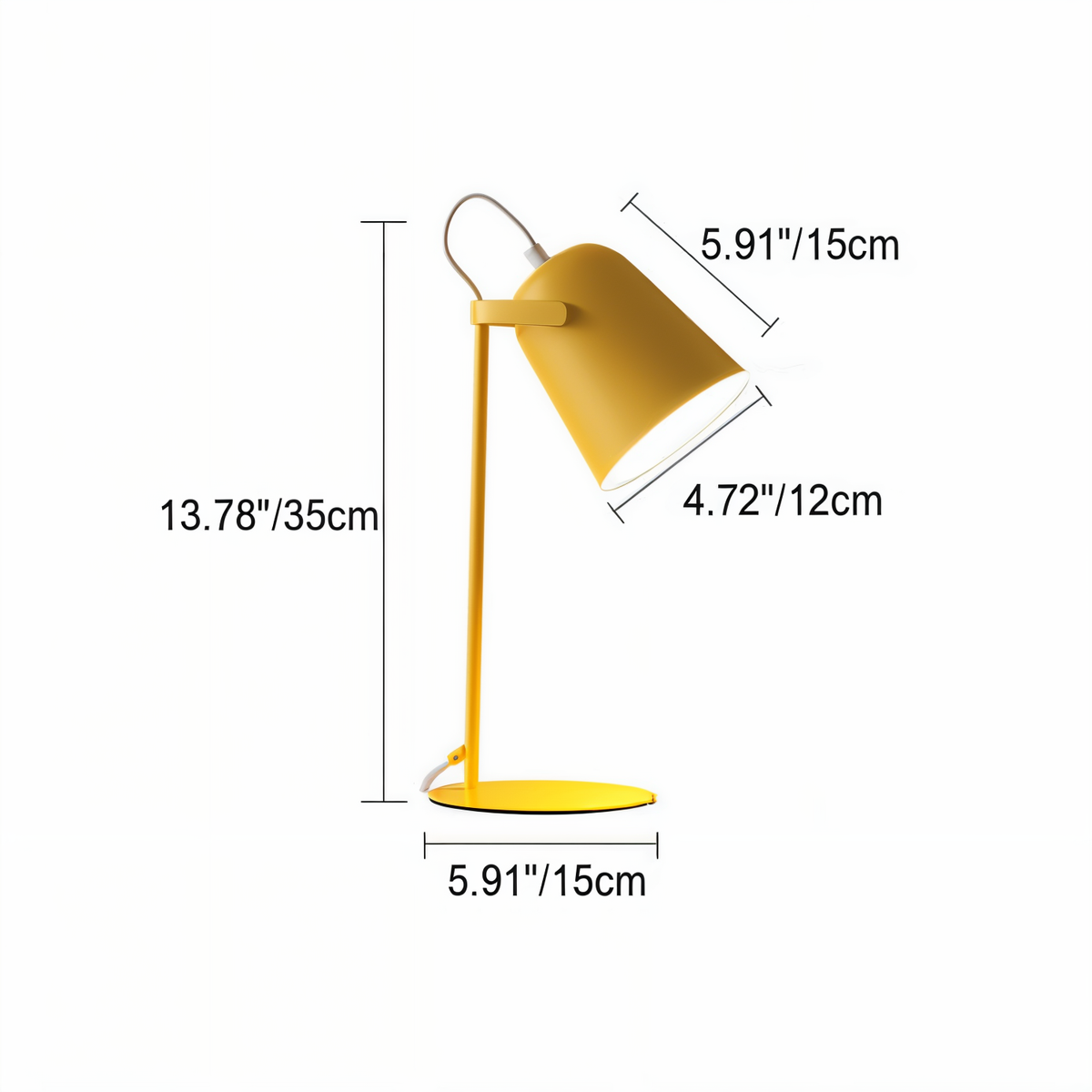 Adjustable Nordic Table Lamp with Rotating Shade for Desk and Bedside Lighting