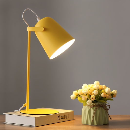 Adjustable Nordic Table Lamp with Rotating Shade for Desk and Bedside Lighting