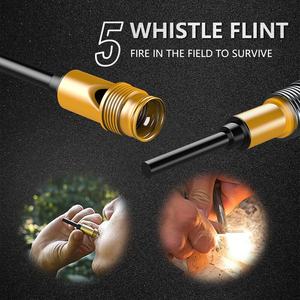 Adjustable Outdoor Trekking Pole with Integrated 7-in-1 Survival Tool Kit