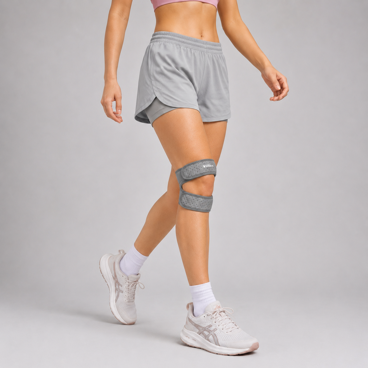 Adjustable Patellar Support Strap with Hook and Loop Closure