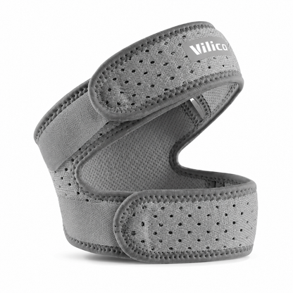 Adjustable Patellar Support Strap with Hook and Loop Closure