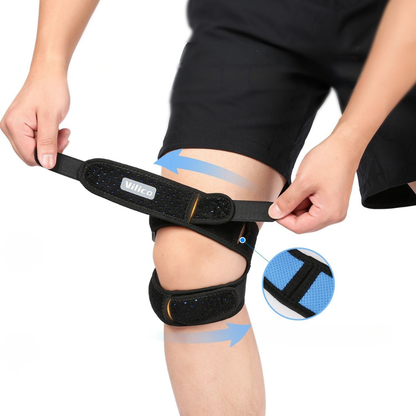 Adjustable Patellar Support Strap with Hook and Loop Closure