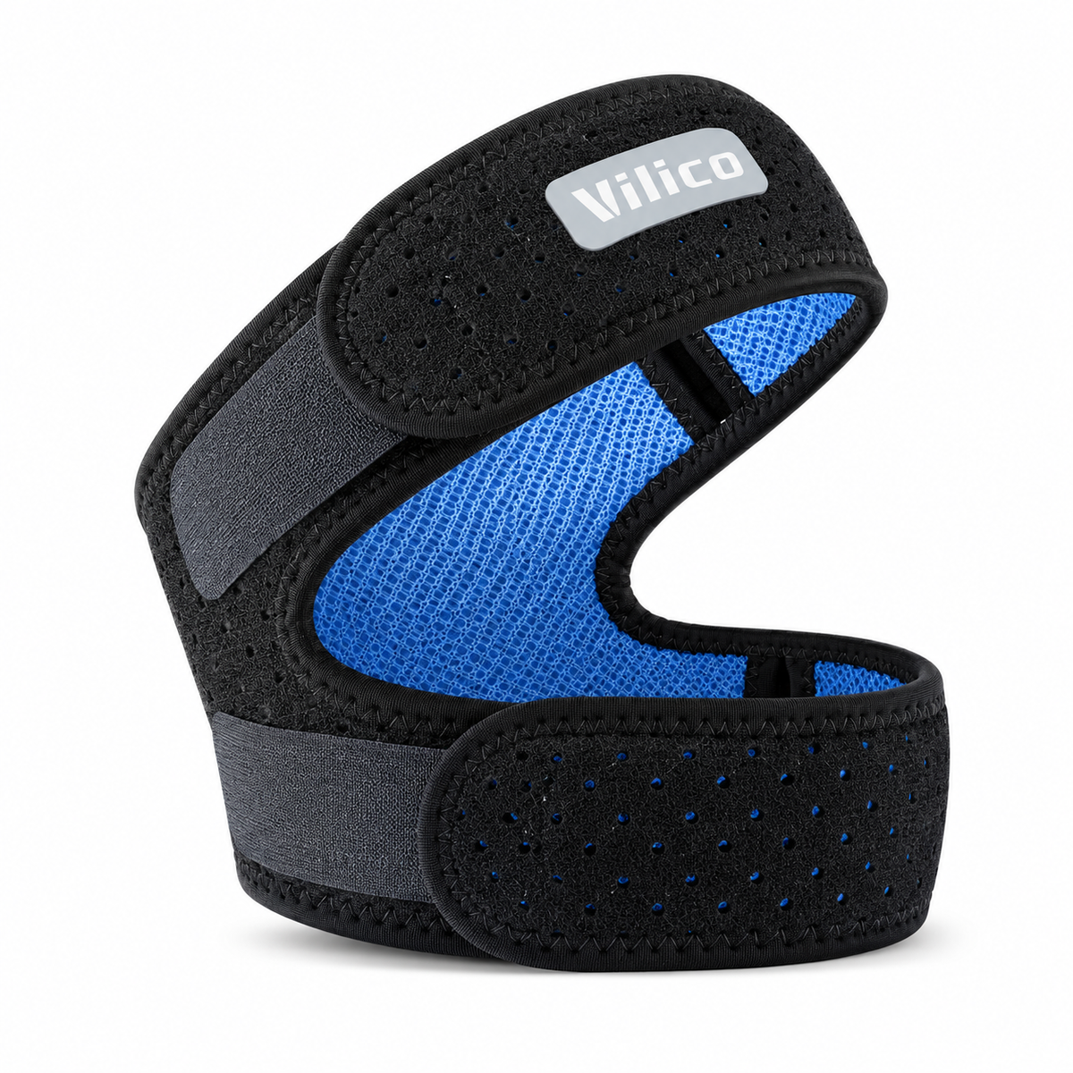 Adjustable Patellar Support Strap with Hook and Loop Closure