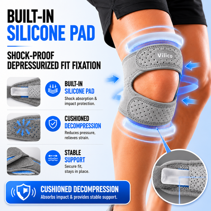 Adjustable Patellar Support Strap with Hook and Loop Closure