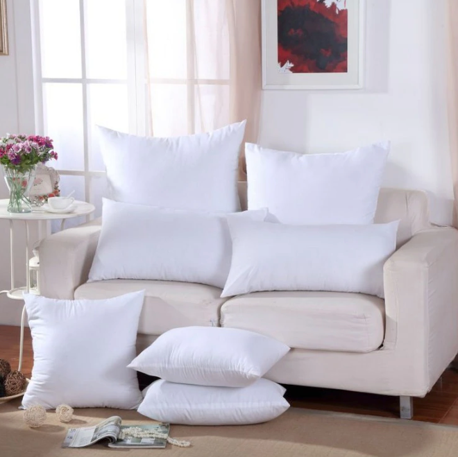 Adjustable Polyester Cushion Inserts with Hidden Zip for Square and Rectangular Covers