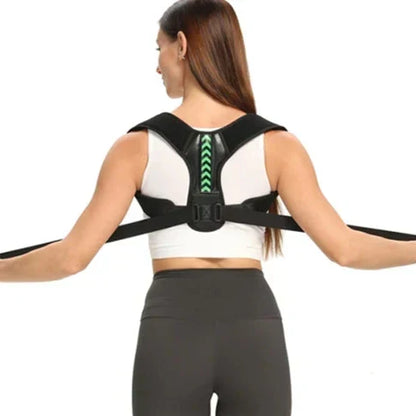 Adjustable Posture Support Brace with Breathable Polyester Panels