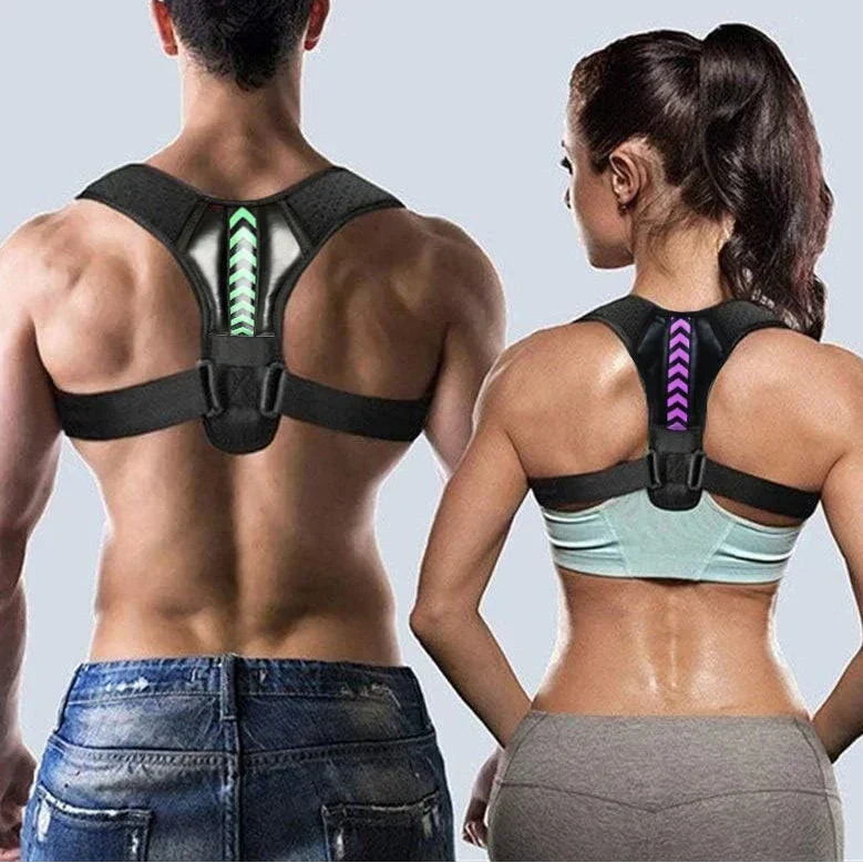 Adjustable Posture Support Brace with Breathable Polyester Panels