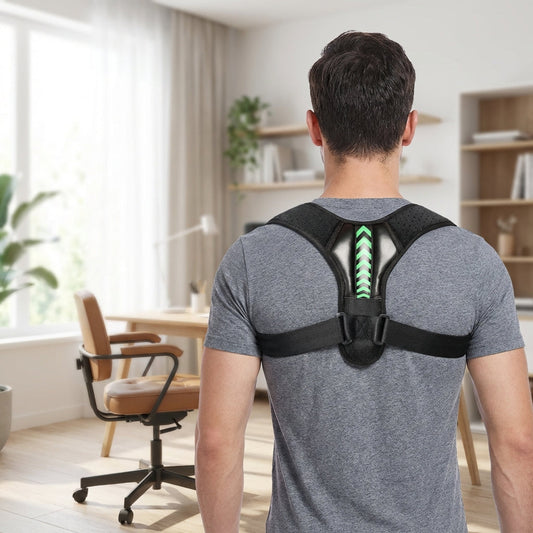 Adjustable Posture Support Brace with Breathable Polyester Panels