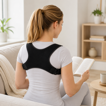 Adjustable Shoulder Posture Brace with Soft-Edged Straps and Discreet Fit