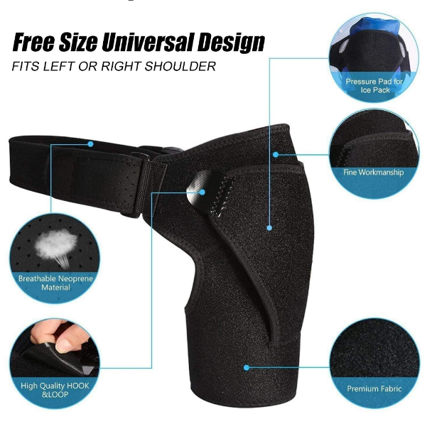 Adjustable Shoulder Support Brace with Breathable Neoprene Compression