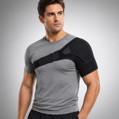 Adjustable Shoulder Support Wrap with Compression Fit and Breathable Construction