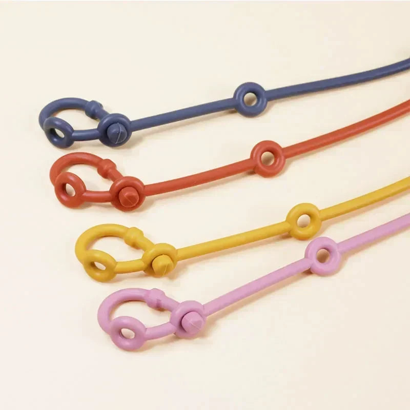 Adjustable Silicone Baby Toy Strap for Strollers, High Chairs and Car Seats