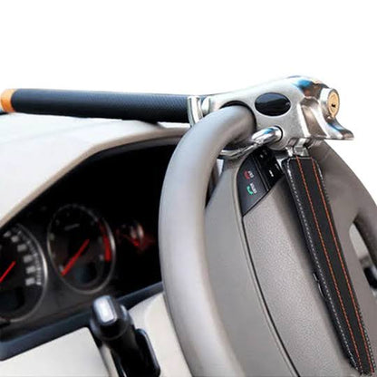 Adjustable Steering Wheel Lock with Triple Locking System for Vehicle Security
