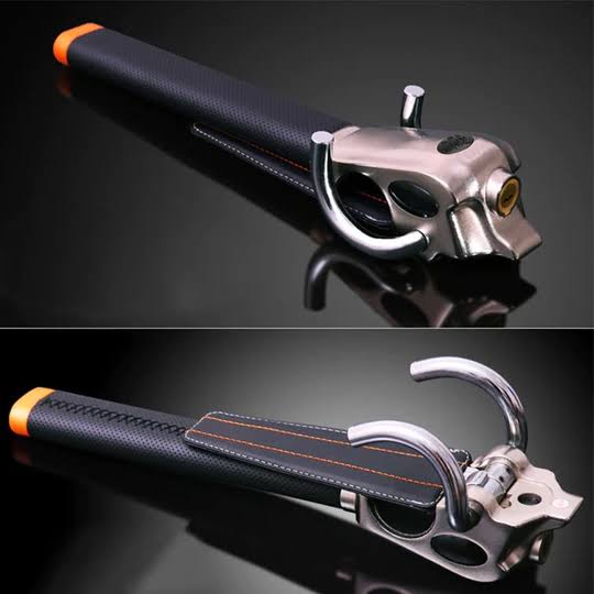 Adjustable Steering Wheel Lock with Triple Locking System for Vehicle Security