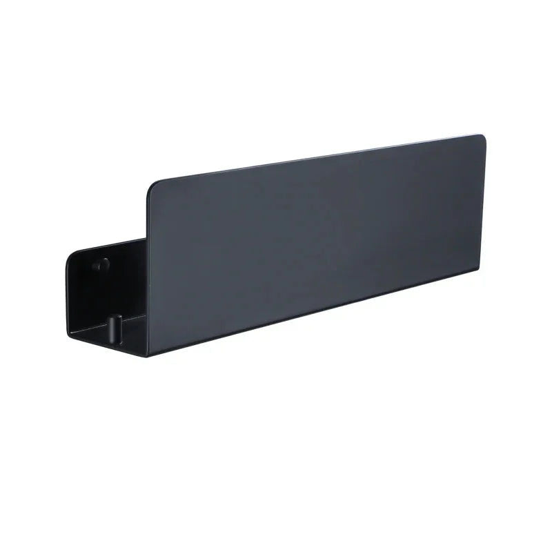 Aluminium Bathroom Wall Shelf with Side Hooks and Matte Finish