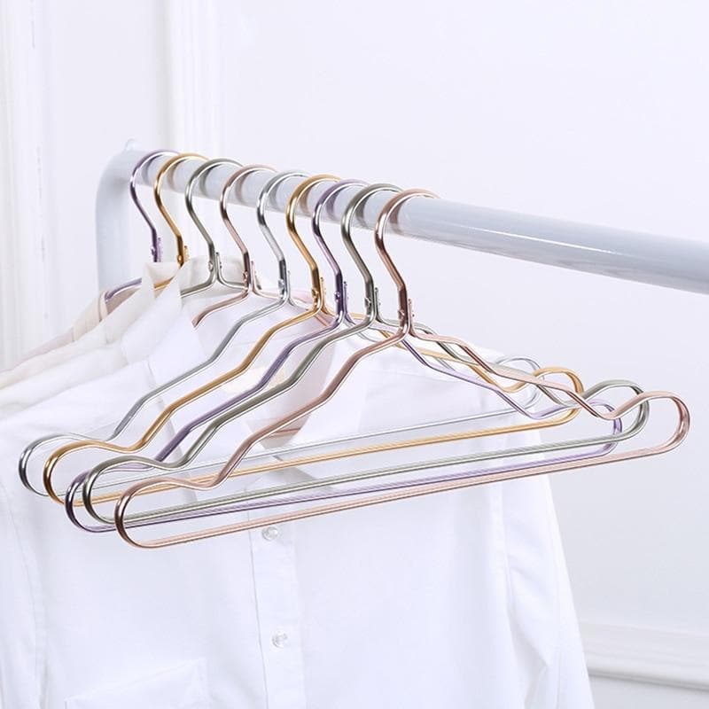 Aluminium Clothes Hangers with Modern Metallic Finish