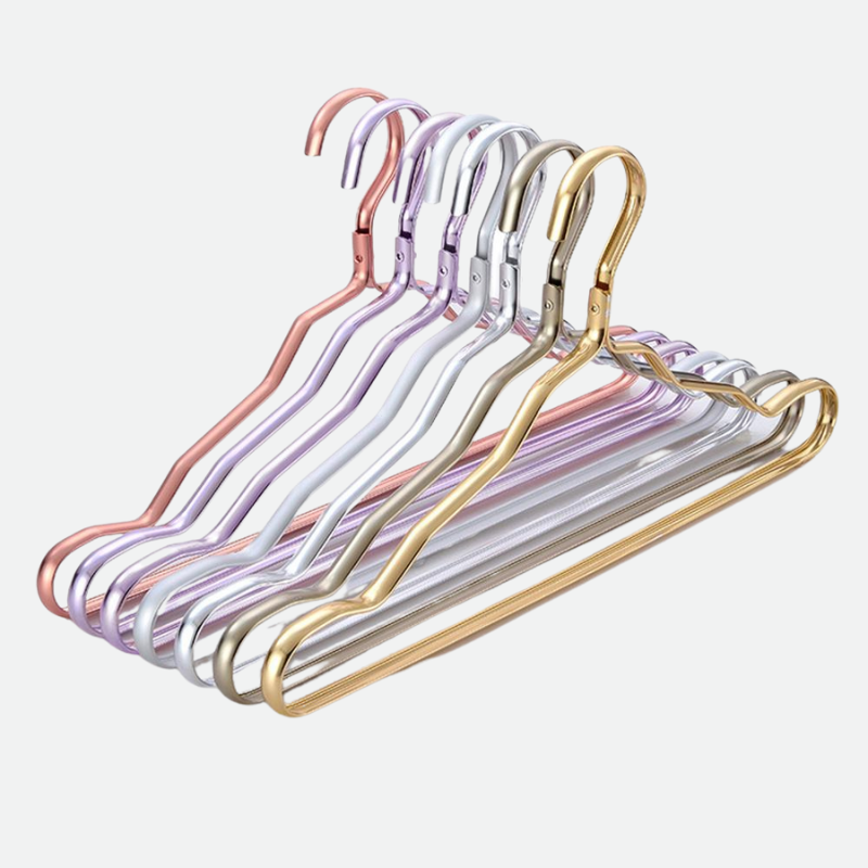 Aluminium Clothes Hangers with Modern Metallic Finish