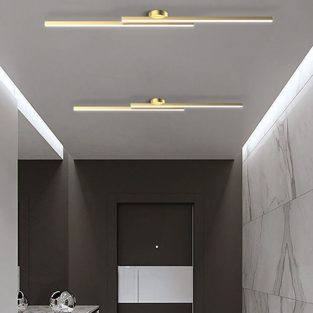 Aluminium Semi Flush Mount LED Ceiling Light for Modern Interiors