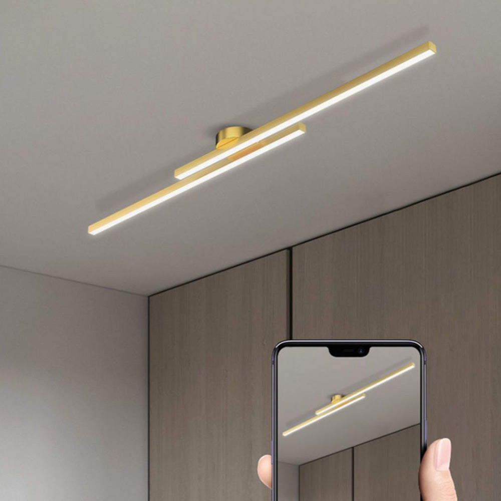 Aluminium Semi Flush Mount LED Ceiling Light for Modern Interiors
