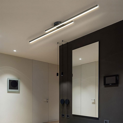 Aluminium Semi Flush Mount LED Ceiling Light for Modern Interiors