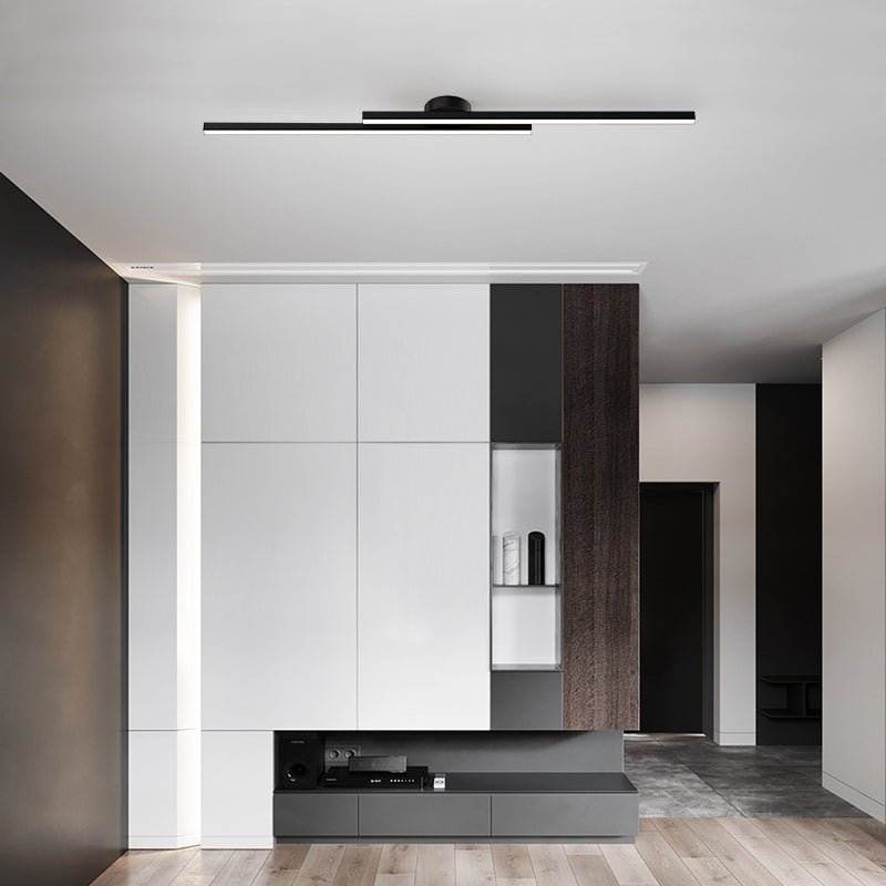 Aluminium Semi Flush Mount LED Ceiling Light for Modern Interiors