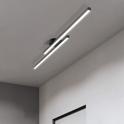 Aluminium Semi Flush Mount LED Ceiling Light for Modern Interiors