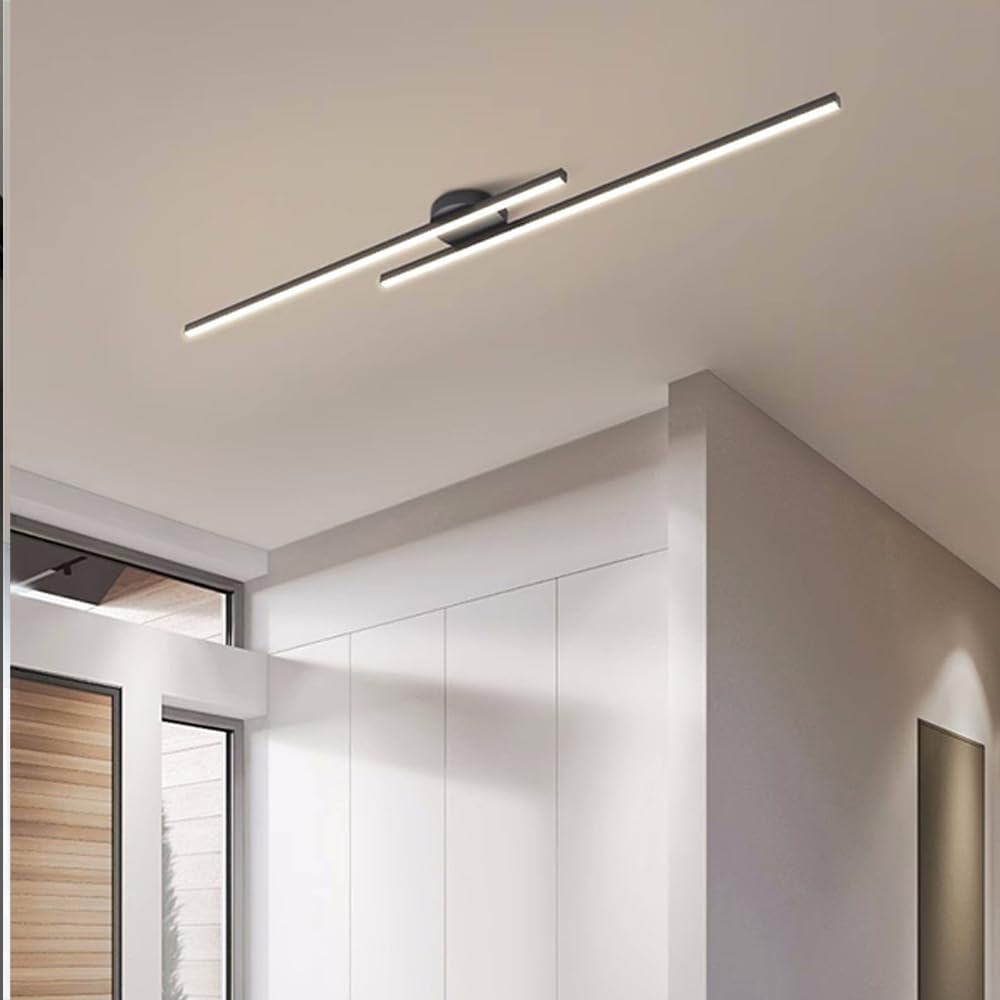 Aluminium Semi Flush Mount LED Ceiling Light for Modern Interiors