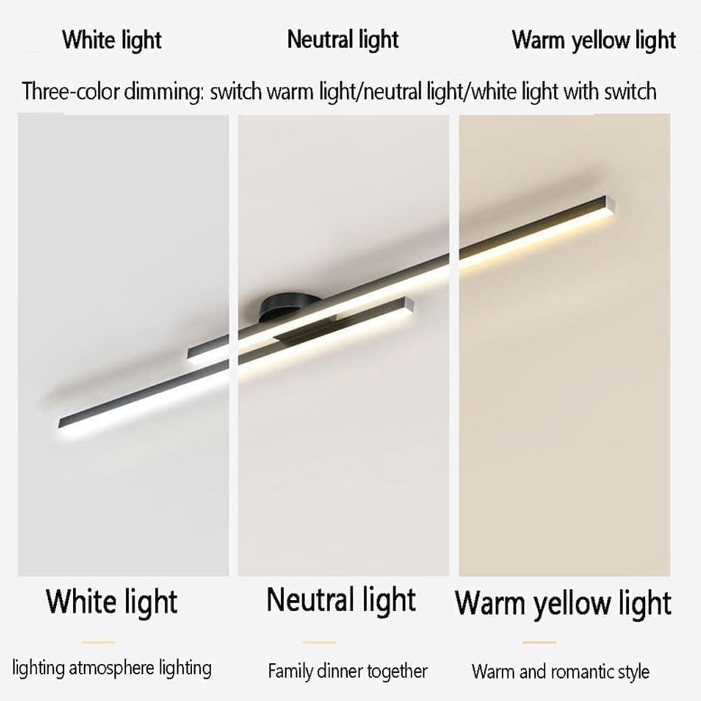 Aluminium Semi Flush Mount LED Ceiling Light for Modern Interiors