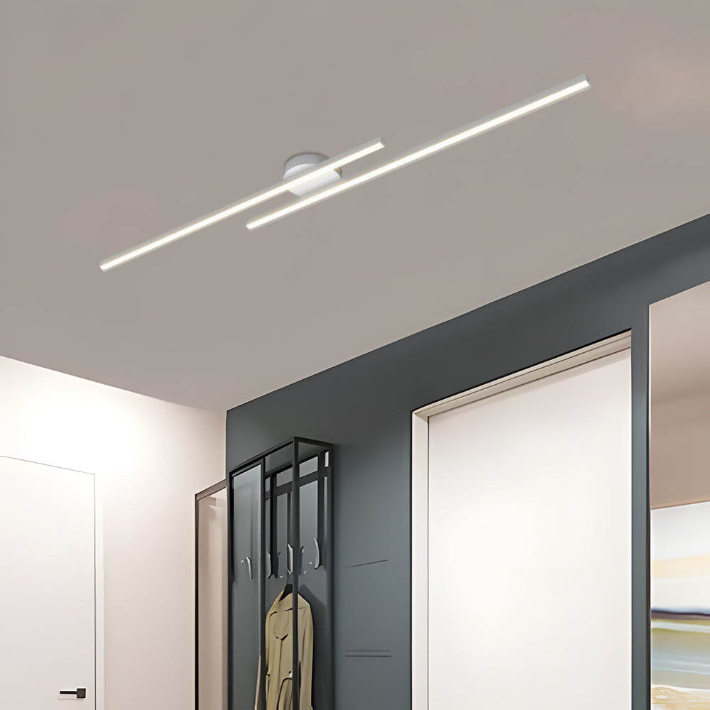Aluminium Semi Flush Mount LED Ceiling Light for Modern Interiors