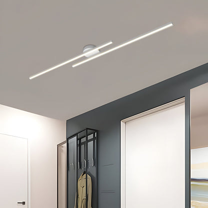 Aluminium Semi Flush Mount LED Ceiling Light for Modern Interiors
