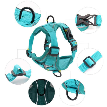Anti-Escape Cat Harness with Reflective Details and Leash