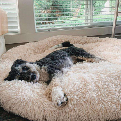 Anti-Stress Dog Cushion with Soft Plush Comfort and Supportive Design