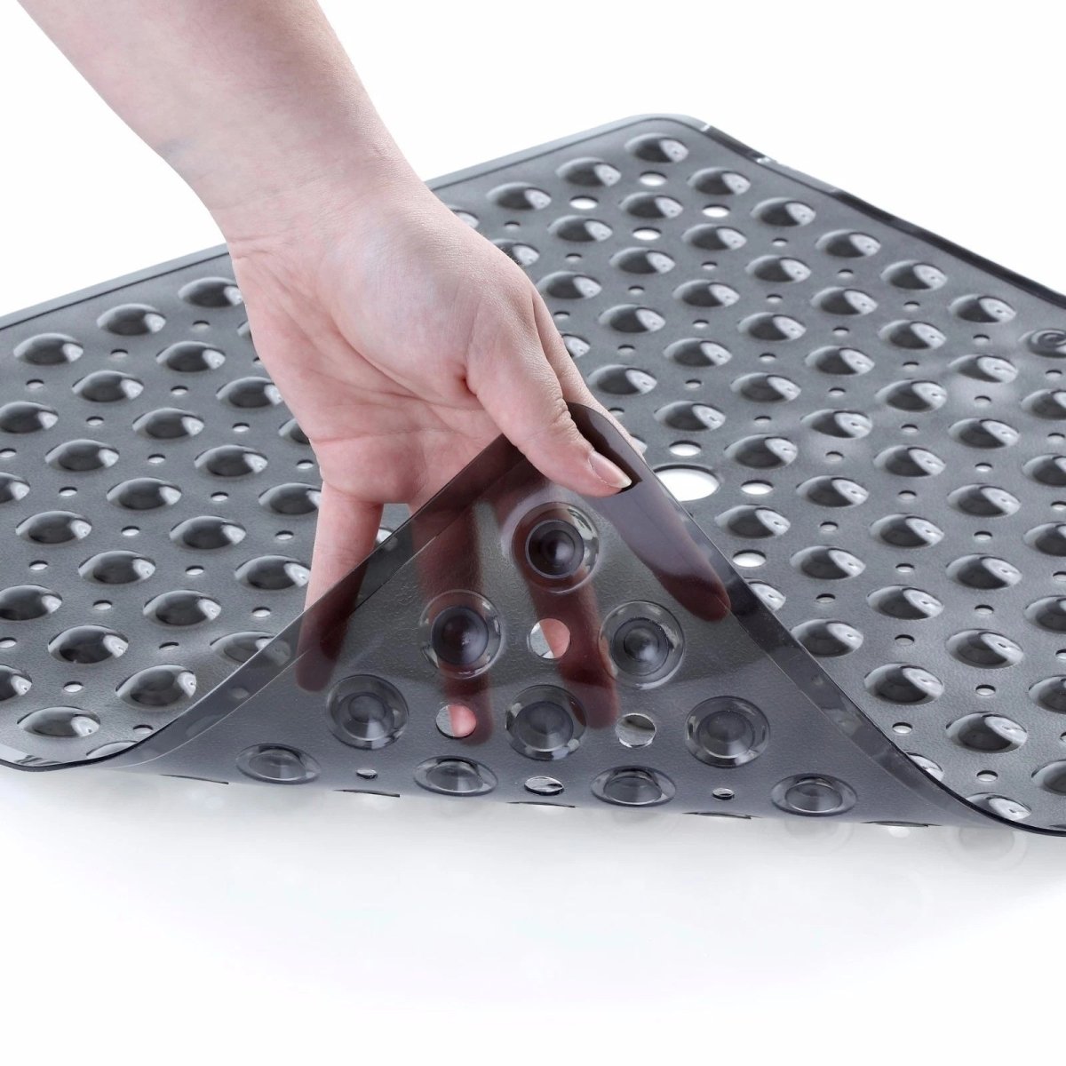Antislip PVC Shower Mat with Drainage Holes and Textured Surface for Bathroom Floors