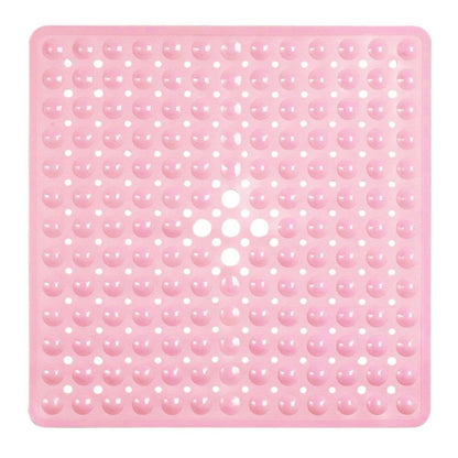 Antislip PVC Shower Mat with Drainage Holes and Textured Surface for Bathroom Floors