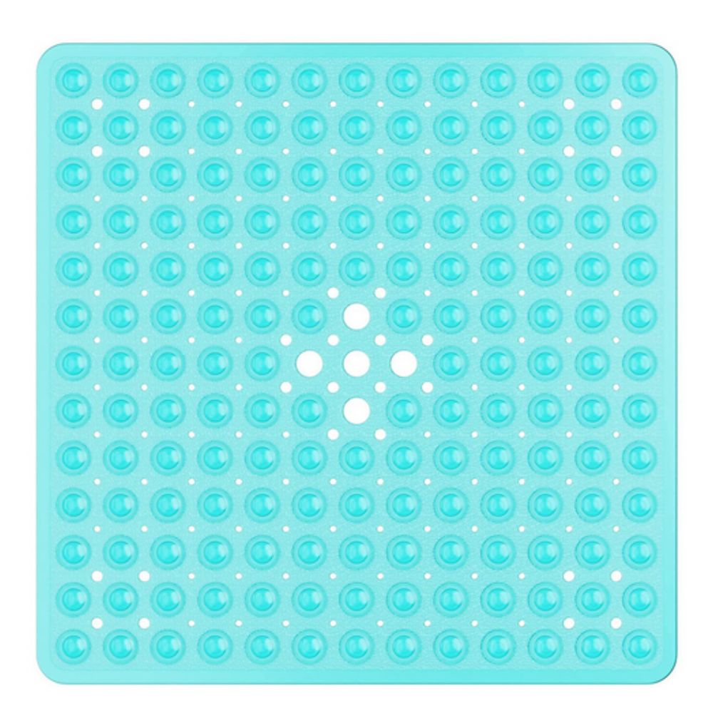 Antislip PVC Shower Mat with Drainage Holes and Textured Surface for Bathroom Floors