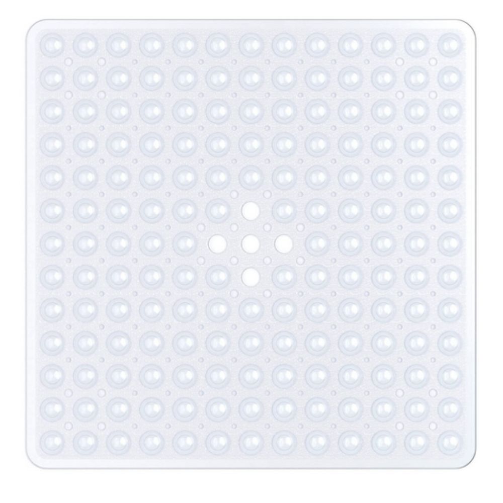 Antislip PVC Shower Mat with Drainage Holes and Textured Surface for Bathroom Floors