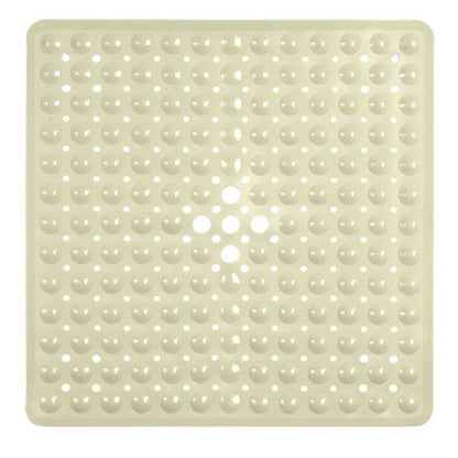 Antislip PVC Shower Mat with Drainage Holes and Textured Surface for Bathroom Floors