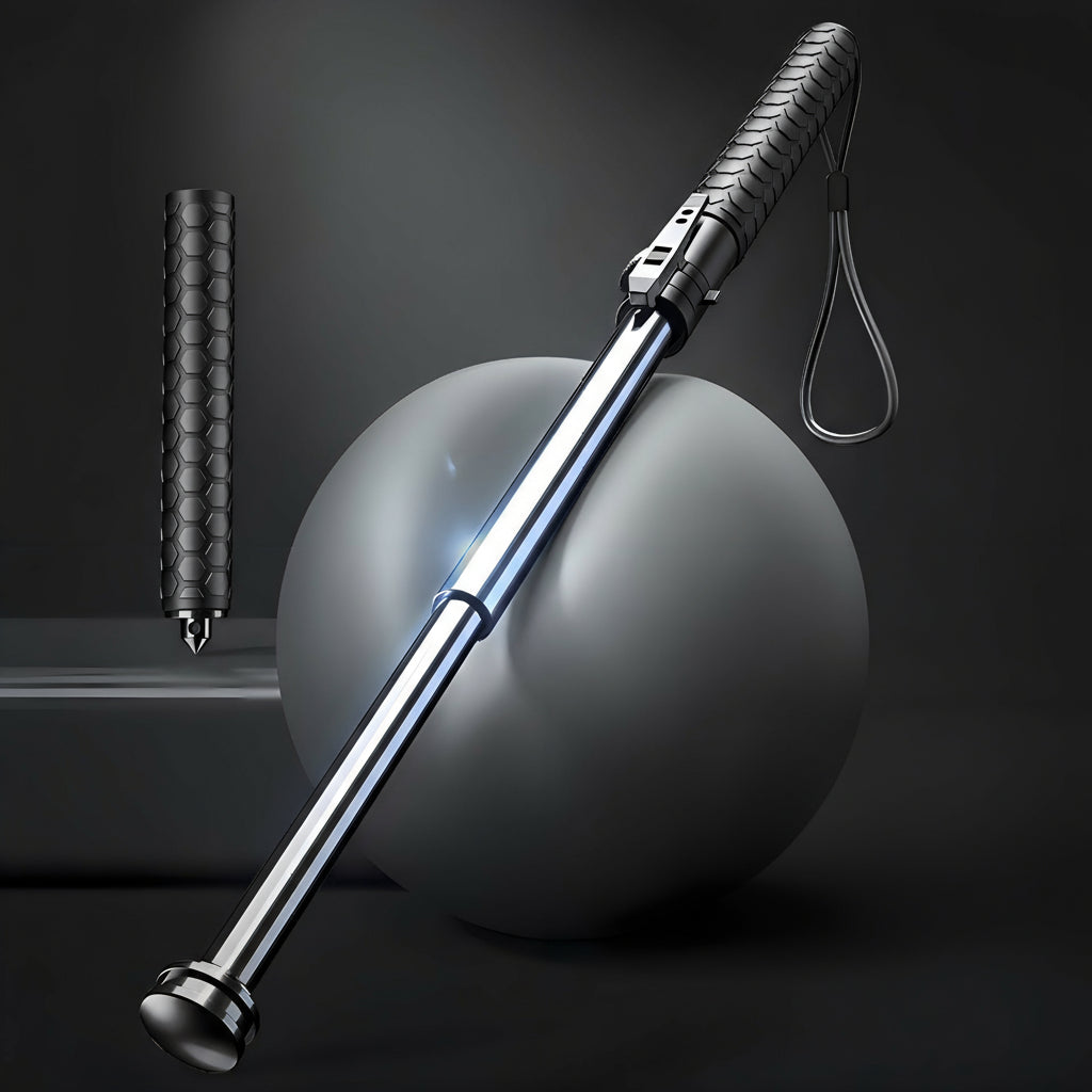 Automatic Folding Walking Stick with Adjustable Stability Support