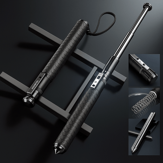Automatic Folding Walking Stick with Adjustable Stability Support