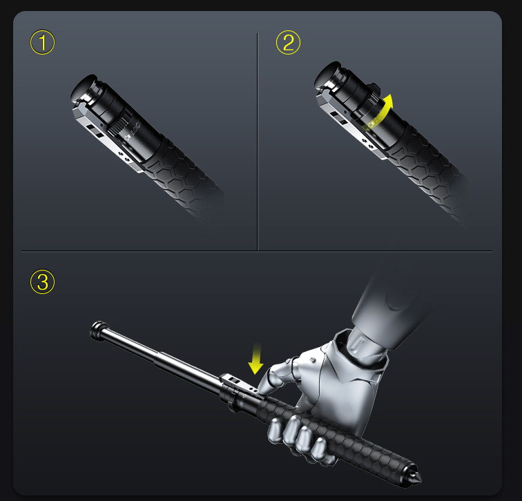 Automatic Folding Walking Stick with Non-Slip Ergonomic Grip