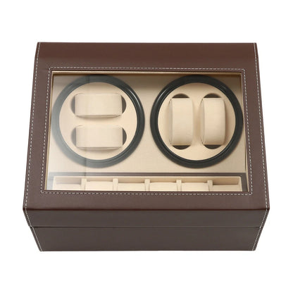 Werlona – Automatic Watch Winder Display Box with 4 Winding Slots and 6 Storage Slots