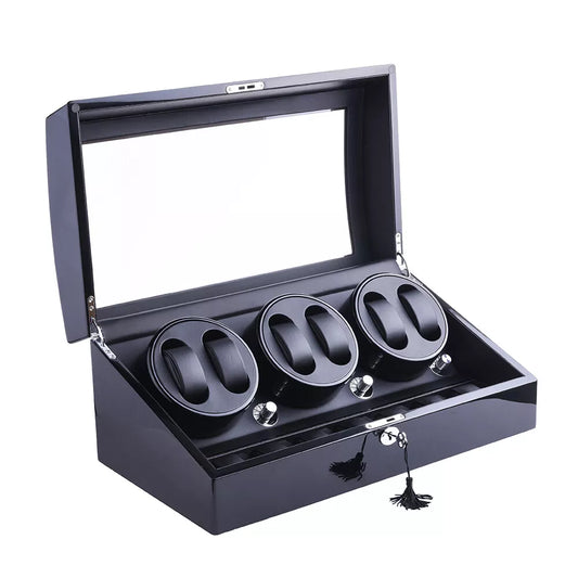 Werlona – Automatic Watch Winder Storage Case with 6 Winding Slots and 7 Storage Slots