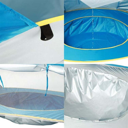 Baby Pop-Up Beach Tent with Built-In Splash Pool and UPF 50+ Shade