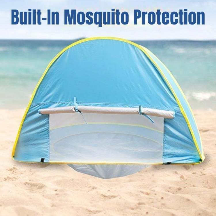 Baby Pop-Up Beach Tent with Built-In Splash Pool and UPF 50+ Shade