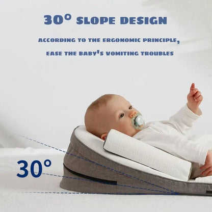 Baby Wedge Side-Sleeping Pillow with Removable Cotton Cover