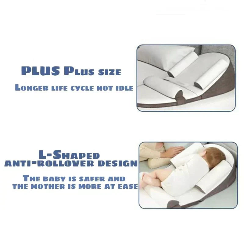 Baby Wedge Side-Sleeping Pillow with Removable Cotton Cover