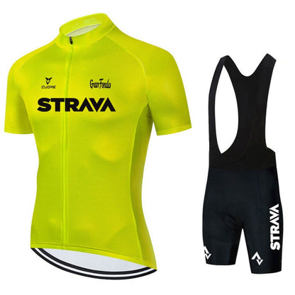 Bike Jersey Combo Set with Breathable Fabric, Raglan Sleeves and Back Pockets