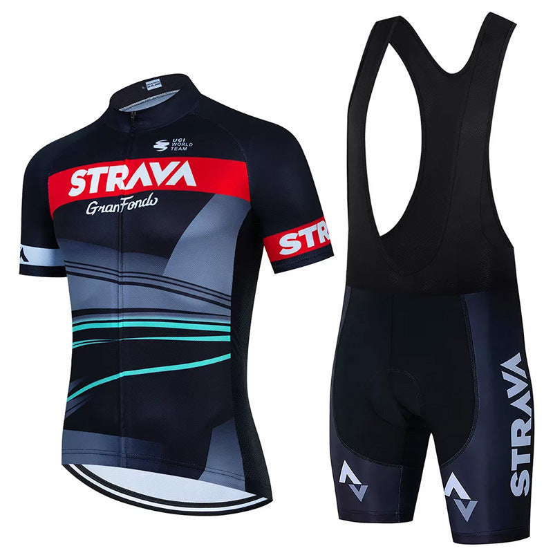 Bike Jersey Combo Set with Breathable Fabric, Raglan Sleeves and Back Pockets